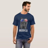 Cane corso 4e juli Merica Mannen Amerikaanse vlag T-shirt (Voorkant volledig)