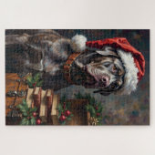 Cane Corso Bewaker van de Kerstbibliotheek Hoed Legpuzzel (Horizontaal)