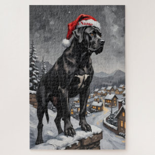 Cane Corso Bewaker van het Kerstedorp Hoed Legpuzzel