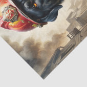 Cane Corso - Brandweerman - Decoupage - Tissuepapier (Detail)