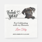 Cane Corso bruiloft dank u Servet (Voorkant)