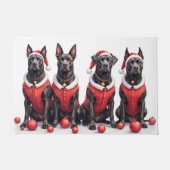 Cane Corso Christmas Dress Santa Hat Deurmat (Voorkant)