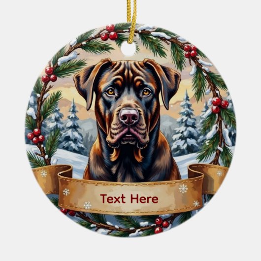 Cane Corso Christmas Ornament (Voorkant)