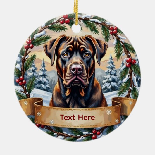 Cane Corso Christmas Ornament (Achterkant)