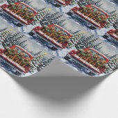 Cane Corso Christmas Red Truck Holiday Cadeaupapier (Hoek)