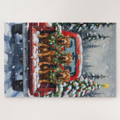 Cane Corso Christmas Red Truck Holiday Legpuzzel (Horizontaal)