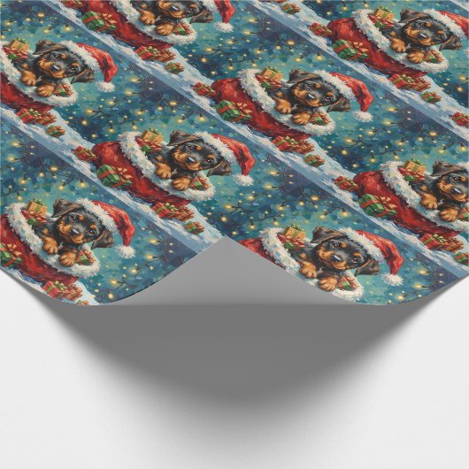 Cane Corso Christmas Santa Bag Adventure Cadeaupapier (Hoek)