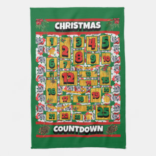 Cane Corso Countdown Kerst Adventskalender Hond Theedoek