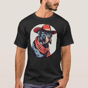 Cane Corso Cowboy Grappige Hond Wilde Westen T-shirt