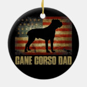 Cane Corso Dad -American Flag Patriotic Keramisch Ornament (Achterkant)