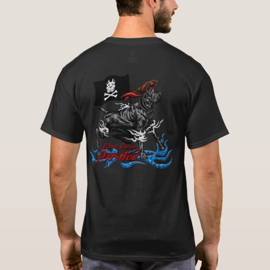 Cane Corso, de kapitein van het piratenschip T-shirt (Achterkant)