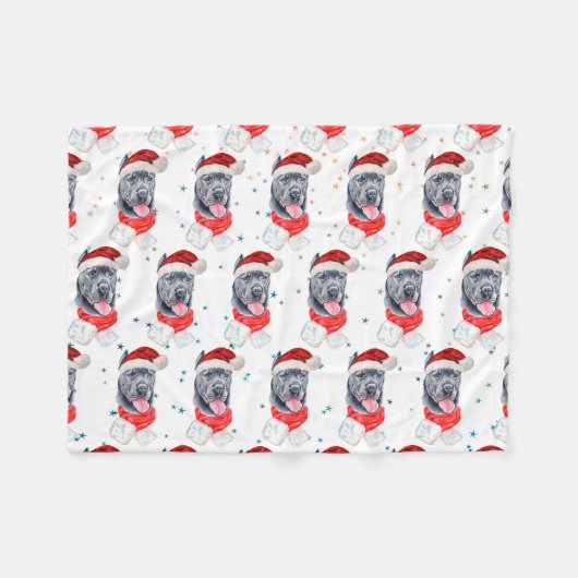 Cane Corso Dog Breed Christmas Stars Fleece Deken (Voorkant (Horizontaal))