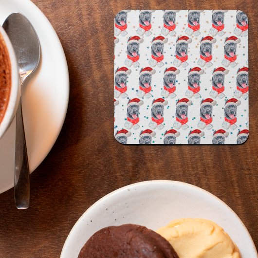 Cane Corso Dog Breed Christmas Stars Kartonnen Onderzetters