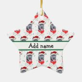 Cane Corso Dog Breed Christmas Stars Keramisch Ornament (Achterkant)