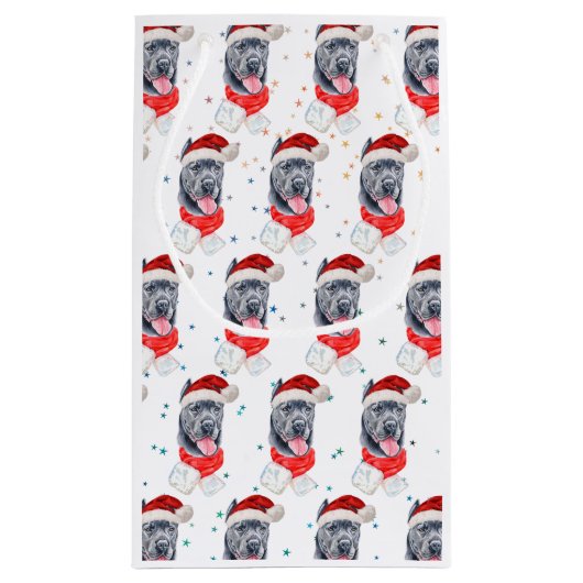 Cane Corso Dog Breed Christmas Stars Klein Cadeauzakje (Achterkant)