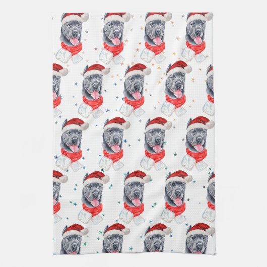 Cane Corso Dog Breed Christmas Stars Theedoek (Verticaal)