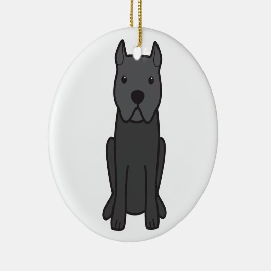 Cane Corso Dog Cartoon Keramisch Ornament (Rechts)