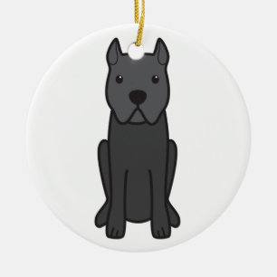 Cane Corso Dog Cartoon Keramisch Ornament
