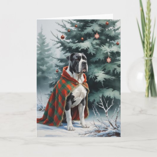 Cane Corso Dog Christmas Wenskaart Kaart (Voorkant)