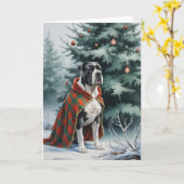 Cane Corso Dog Christmas Wenskaart Kaart (Gele Bloem)