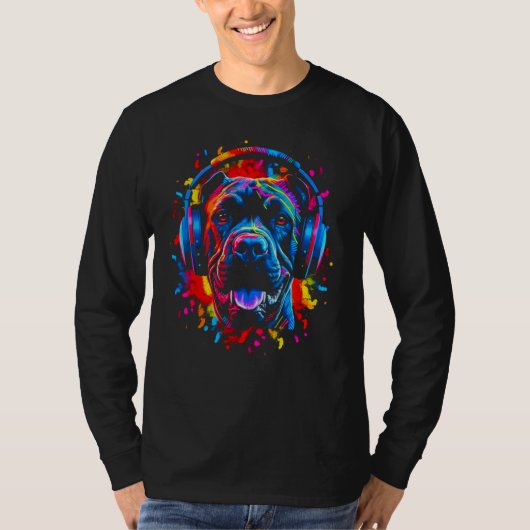 Cane Corso Dog DJ Festival T-shirt (Voorkant)
