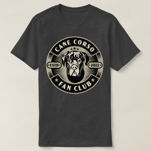 Cane Corso Dog Fan Club T-shirt (Design voorkant)