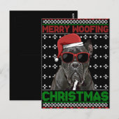 Cane Corso Dog Funny Merry Woofing Kerstmis Briefkaart (Voorkant / Achterkant)