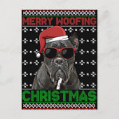 Cane Corso Dog Funny Merry Woofing Kerstmis Briefkaart (Voorkant)