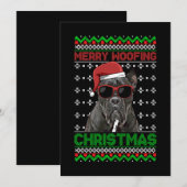 Cane Corso Dog Funny Merry Woofing Kerstmis Kaart (Voorkant / Achterkant)