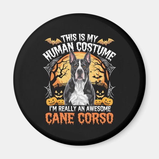 Cane Corso Dog Geweldige Kostuum Halloween Magneet (Voorkant)