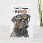 Cane Corso Dog Greatest HuMOM Moederdag Feestdagen Kaart (Voorkant)