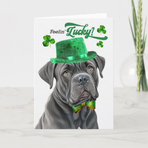 Cane Corso Dog Lucky St Patrick's Day Feestdagen Kaart