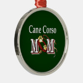 Cane Corso Dog mama Metalen Ornament (Rechts)