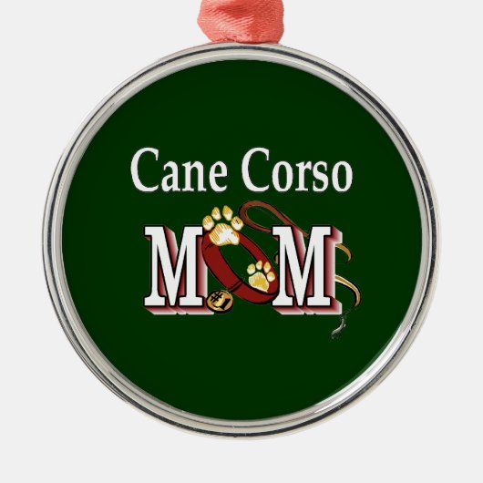 Cane Corso Dog mama Metalen Ornament (Voorkant)