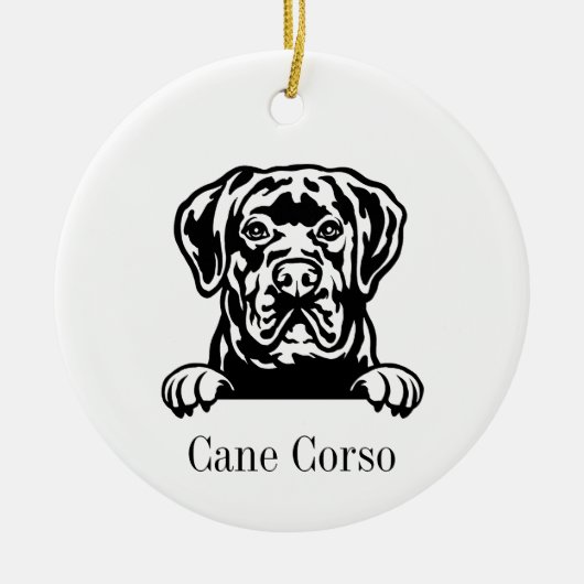 Cane Corso dog ornament (Voorkant)