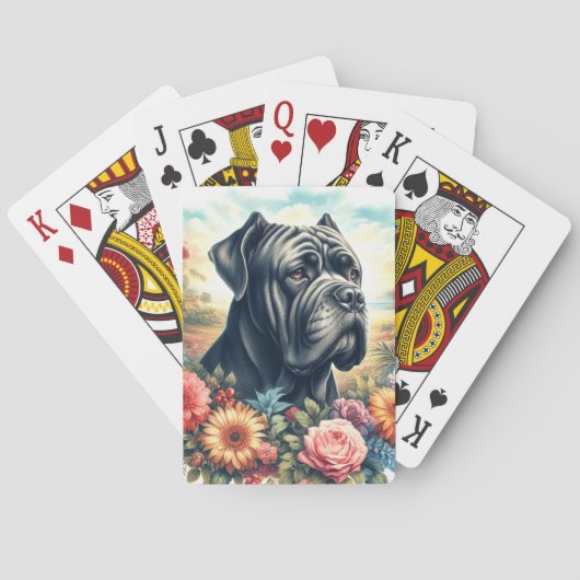 Cane Corso Dog Painting Pokerkaarten (Achterkant)
