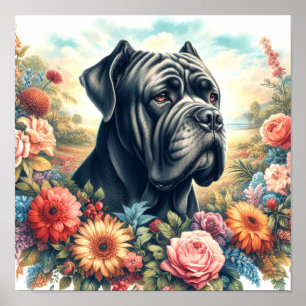 Cane Corso Dog Painting Poster