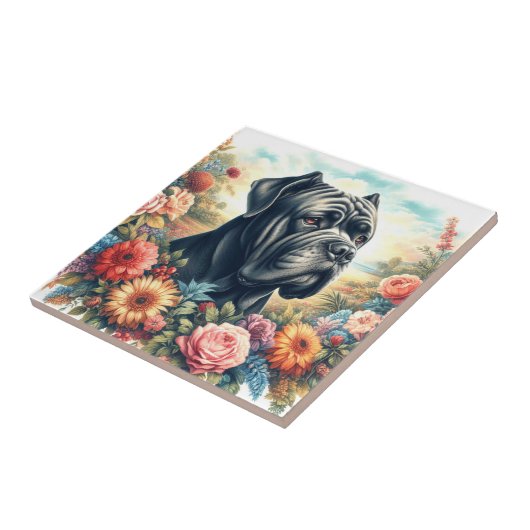  Cane Corso Dog Painting Tegeltje (Zijkant)