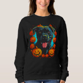 Cane Corso Dog Pumpkin Halloween Trui (Voorkant)