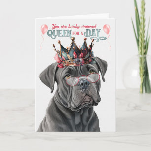 Cane Corso Dog Queen voor Dag Grappige Verjaardag Kaart