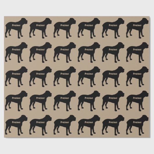 Cane Corso Dog Silhouette Cadeaupapier (Vlak)
