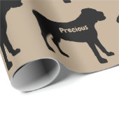 Cane Corso Dog Silhouette Cadeaupapier (Rol Hoek)
