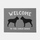 Cane Corso Dog Silhouettes Deurmat (Voorkant)
