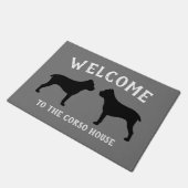 Cane Corso Dog Silhouettes Deurmat (Schuin)