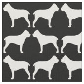 Cane Corso Dog Silhouettes Patterned Stof (Close Up)
