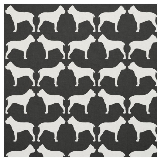 Cane Corso Dog Silhouettes Patterned Stof (Swatch)