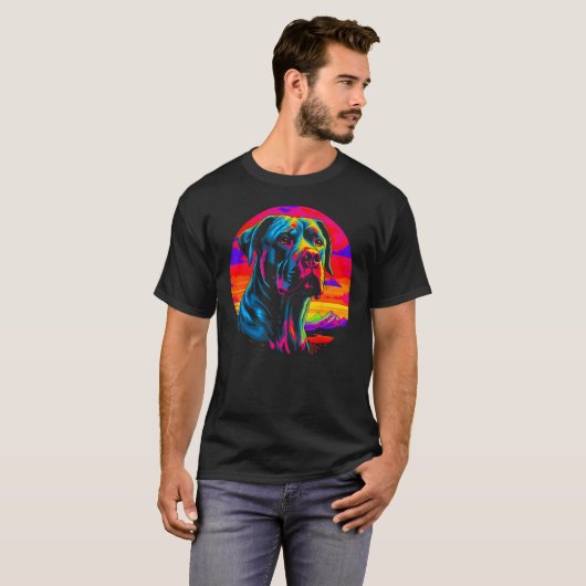Cane Corso Dog Sunset T-shirt (Voorkant volledig)