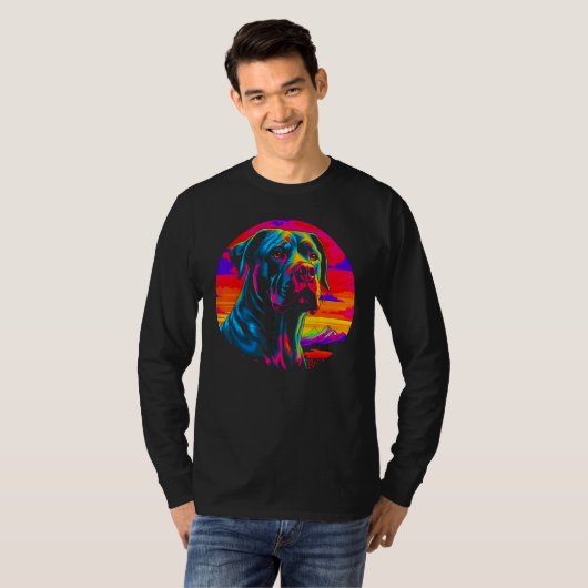 Cane Corso Dog Sunset T-shirt (Voorkant volledig)