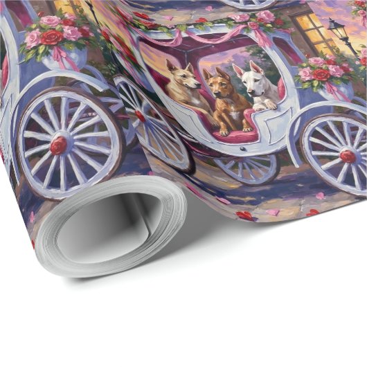 cane corso Dog Valentine's Day Cadeaupapier (Rol Hoek)