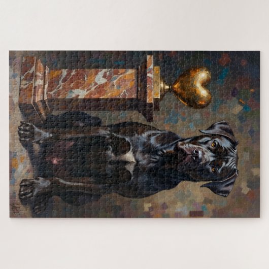 Cane Corso Dog Valentine's Day Heart Protector Legpuzzel (Horizontaal)
